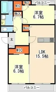 ヴェール梅里【3階】の間取り