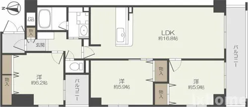 ヴィル・ド・フルール【4階】の間取り