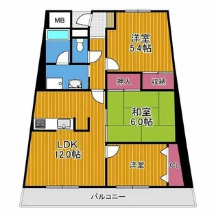 エスポアール岩根【4階】の間取り
