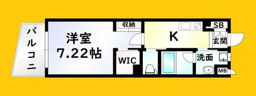 ラフィーネ上葛原【4階】の間取り