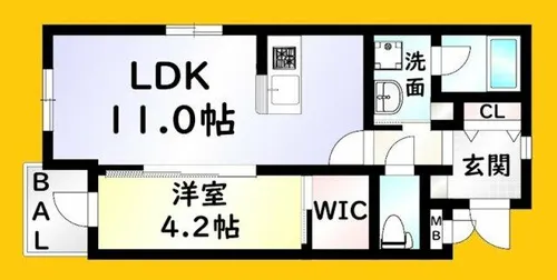 ラ・コルダ中井【1階】の間取り