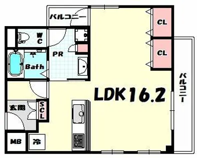 住友三宮ハウス【9階】の間取り