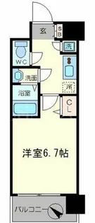 レジュールアッシュ中之島SOUTH【12階】の間取り