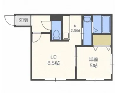 モンレーヴ豊平公園Ⅱ【105号室】の間取り