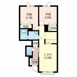 シャ-メゾンEspoir【00102号室】の間取り