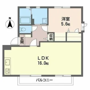グリーンハイツ高塚【B201号室】の間取り
