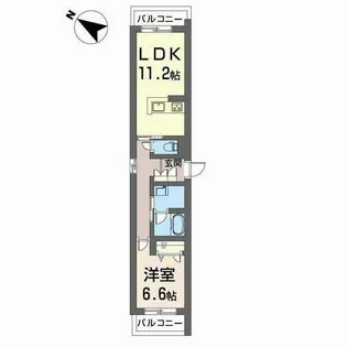 サンヴィアンテ長尾II【0202号室】の間取り