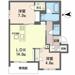 シャーメゾン フルリール【0101号室】の間取り