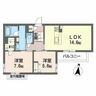シャーメゾン バードヒルズ【0302号室】の間取り