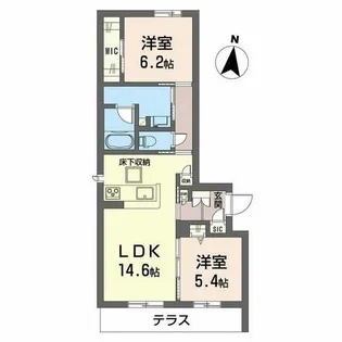 シャーメゾン バードヒルズ【0101号室】の間取り