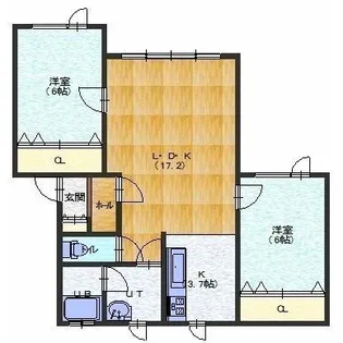 ダジュール【105号室】の間取り