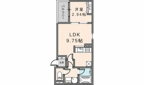 F style東大阪本庄1号館【303号室】の間取り