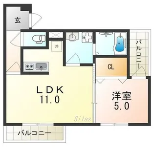 フィアスコート北旅籠町東Ⅰ番館【1階】の間取り