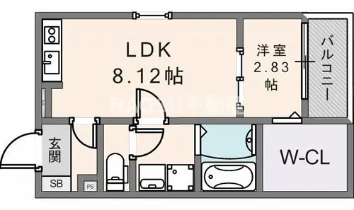 F style東大阪本庄2号館【101号室】の間取り