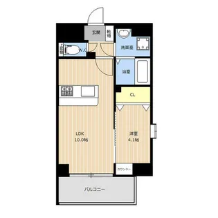 LIBTH西新Ⅱ【0603号室】の間取り