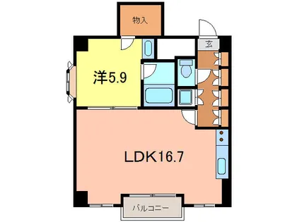 シャトーヨサミ【301号室】の間取り