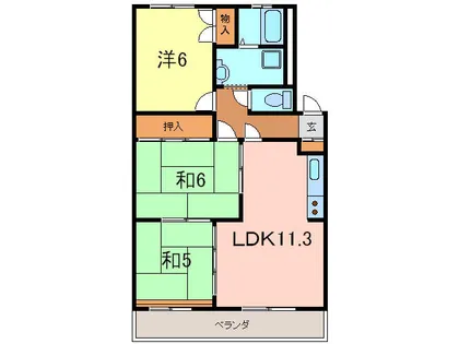 ワンスリーマンション【305号室】の間取り