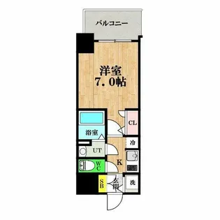 S-RESIDENCE難波大国町Uno【14階】の間取り