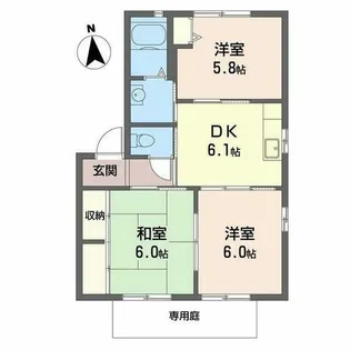 メゾン雑賀【0101号室】の間取り