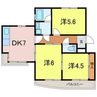 ニューあけぼのハイツ【202号室】の間取り
