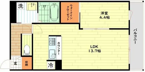 サンティエ福島吉野【6階】の間取り