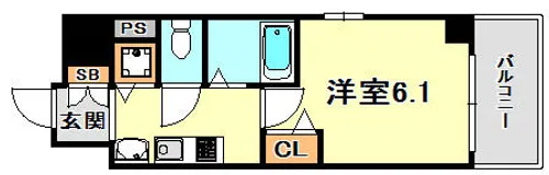 プレサンス神戸西スパークリング【9階】の間取り
