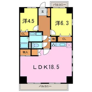 Casa VERDE【5階】の間取り