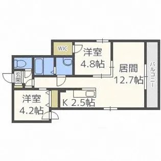 クラウド【203号室】の間取り