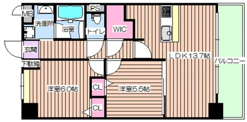 サンカトル【7階】の間取り