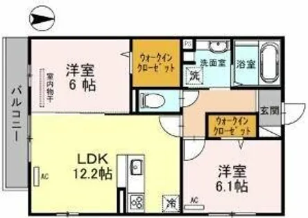 Porte Bonheur(ポルトボヌール)【3階】の間取り