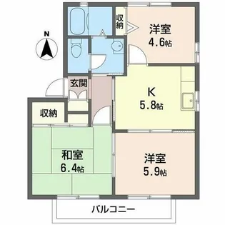 ディアス21【B201号室】の間取り