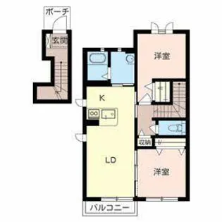 フローラルのがみ【0206号室】の間取り