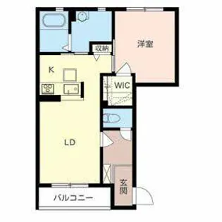 クレア大和八木【A103号室】の間取り