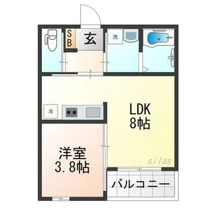 兵庫県尼崎市大庄西町1丁目【アパート】の間取り