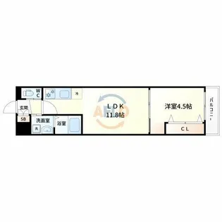 スプランディッド江坂DUE【6階】の間取り