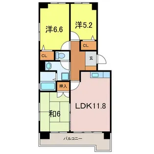 愛知県刈谷市池田町1丁目【マンション】の間取り
