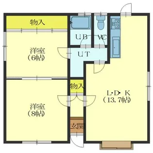 鍛治1棟2戸貸家【1階】の間取り