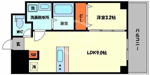 La Benten【7階】の間取り