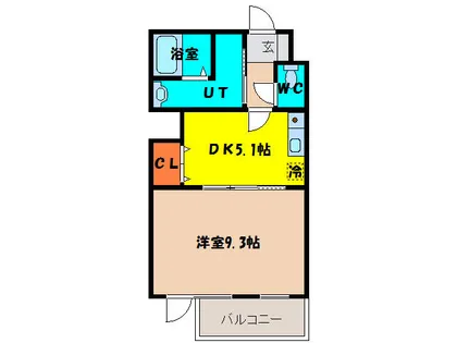 クラスターラティア【206号室】の間取り