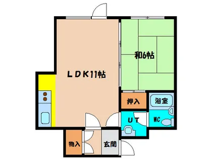 ガーデン川原Ⅱ【107号室】の間取り