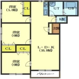 グランメール本通Ⅰ【204号室】の間取り