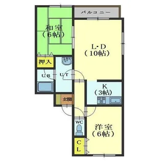 ポプラハイツB【201号室】の間取り