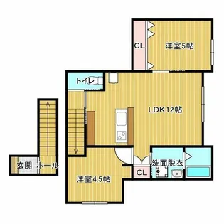 グレーシア物部【202号室】の間取り