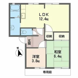 タウニィ高岡【B102号室】の間取り