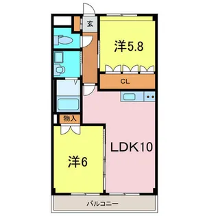 リバーサイドエクセルK【2階】の間取り