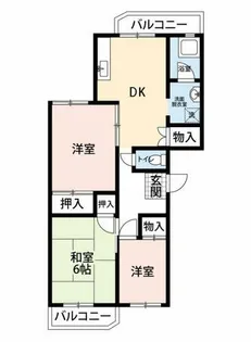 公社賃貸SMALIO 岸和田天神山B【12-503号室】の間取り