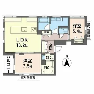 パーチェ岡崎神宮道【0201号室】の間取り