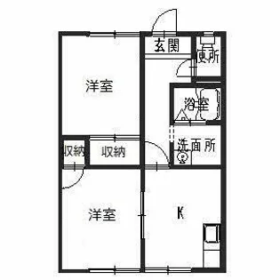 フレグランス白浜【0103号室】の間取り