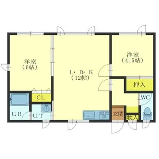 ガーデン川原Ⅱ【107号室】の間取り