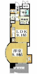 マスターズレジデンス道頓堀Ⅱ【7階】の間取り
